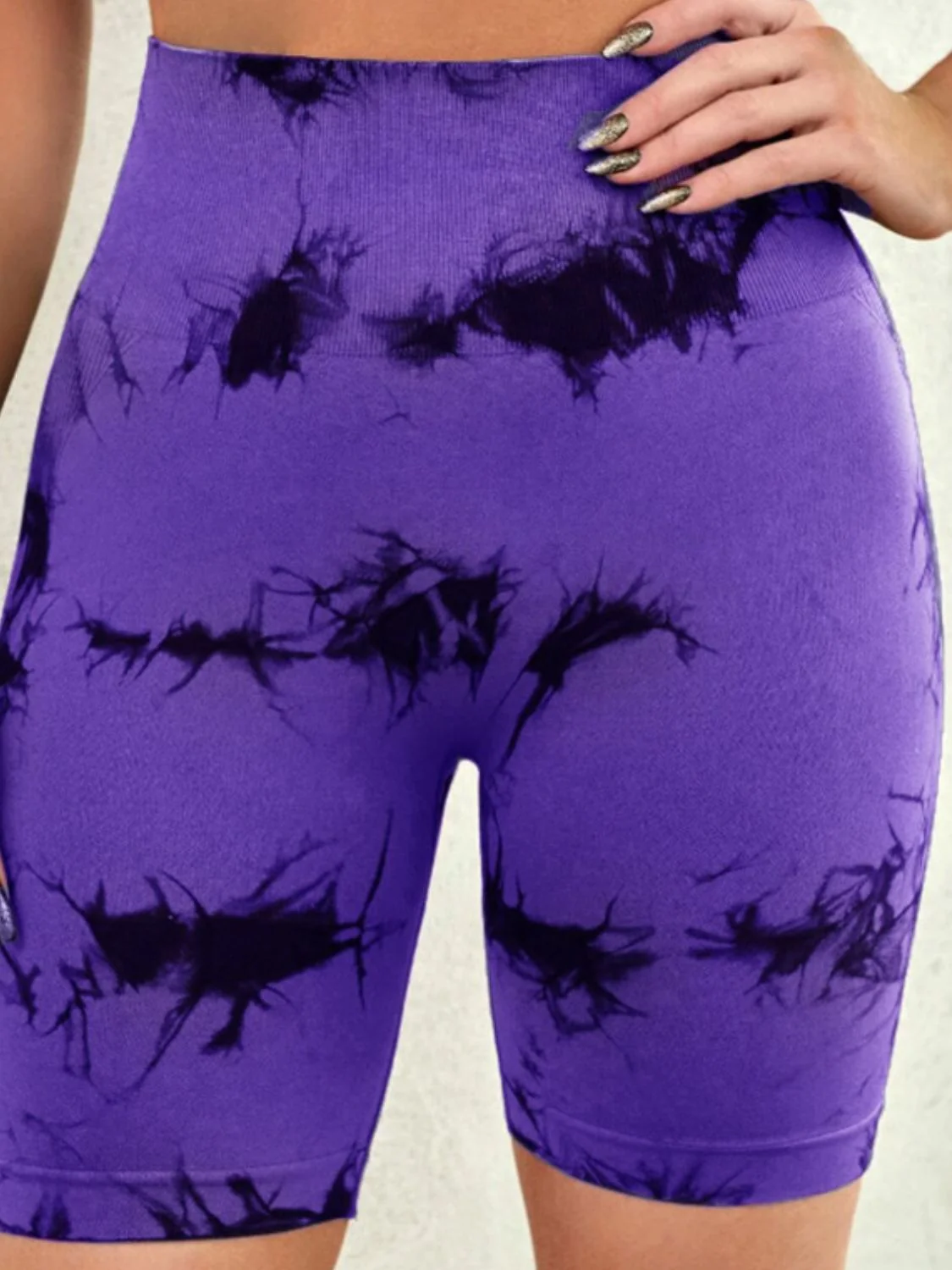 Tie-Dye High Waist Active Shorts - Image 23