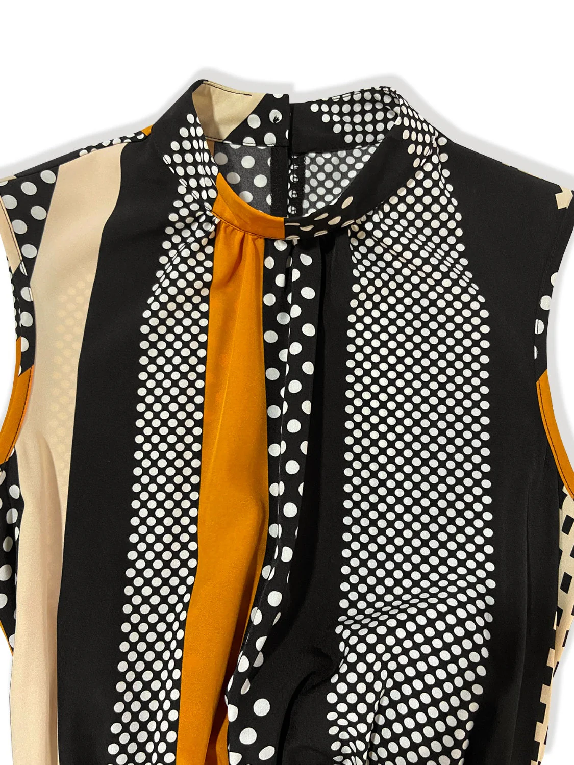 Tied Color Block Sleeveless Romper - Image 4