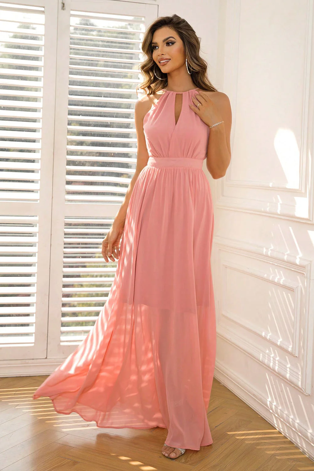 Tied Cutout Sleeveless Maxi Dress - Image 3