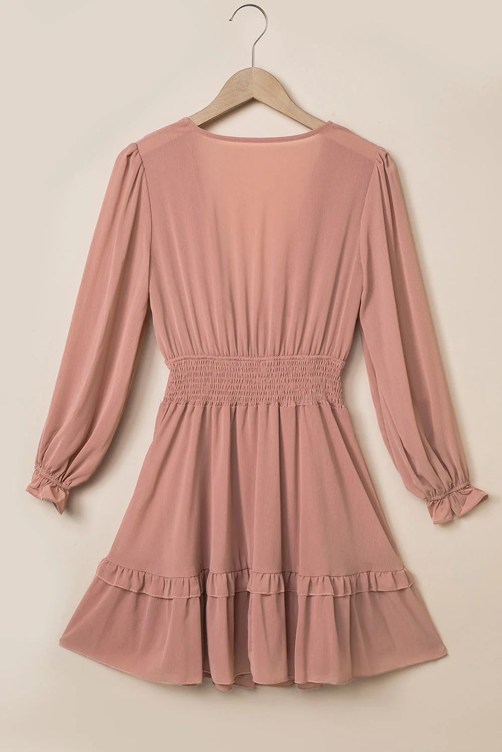 Tied Flounce Sleeve Mini Dress - Image 7