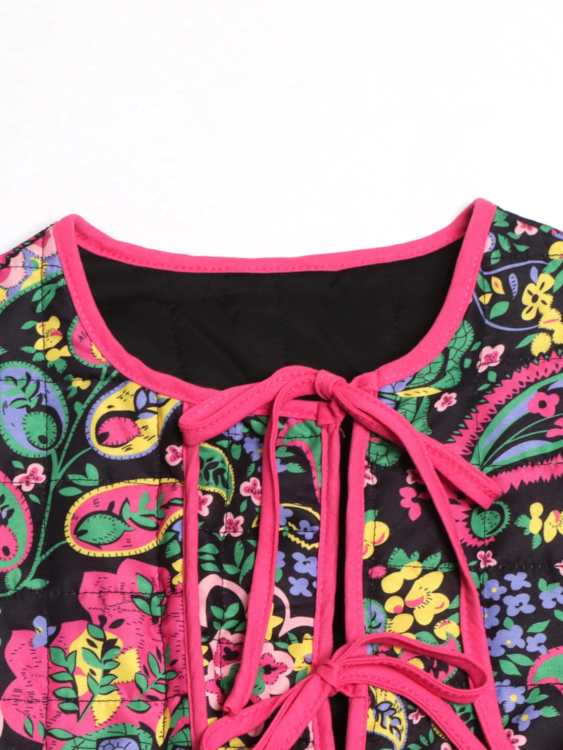 Tied Printed Long Sleeve Jacket - Image 4