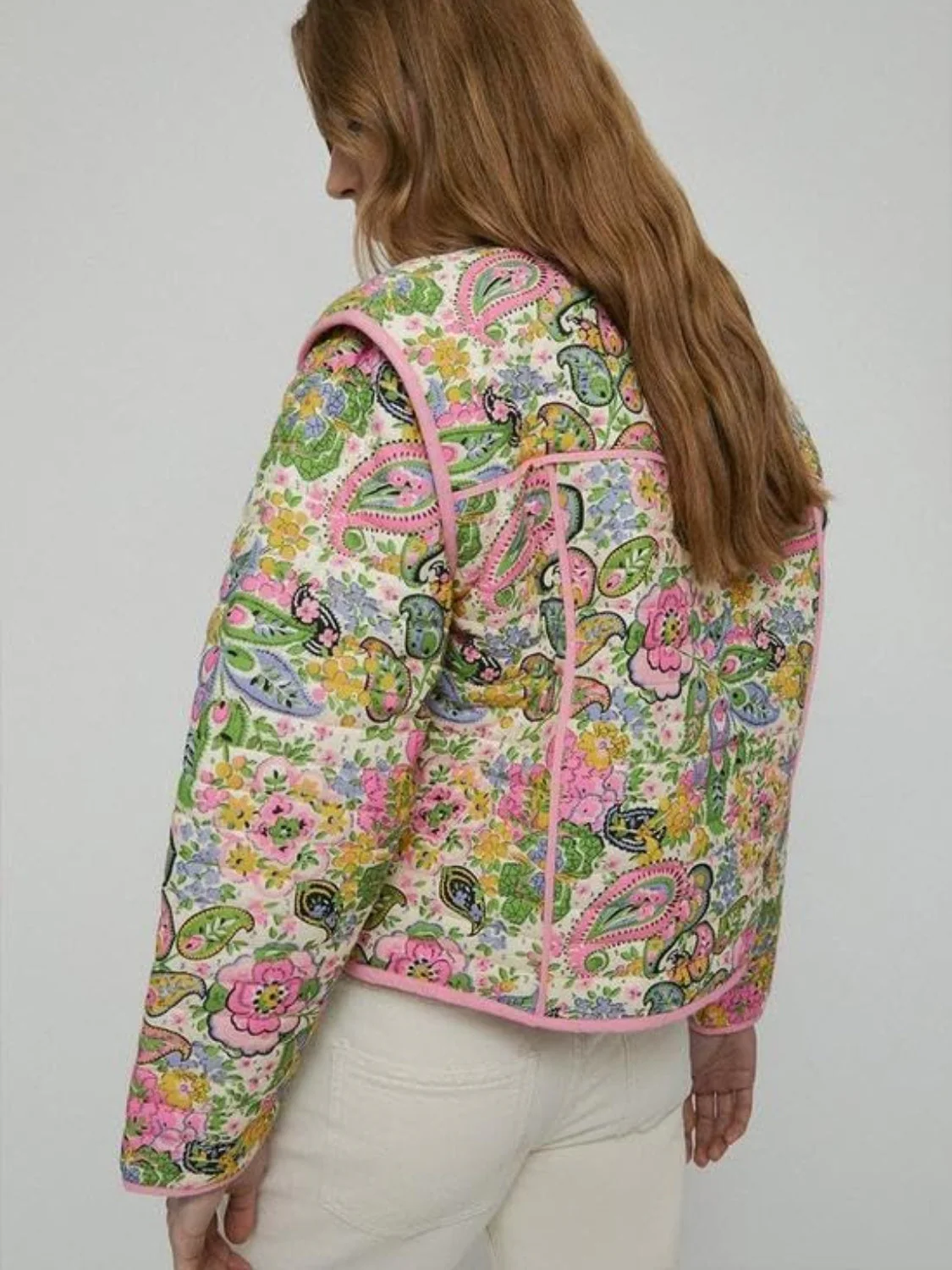 Tied Printed Long Sleeve Jacket - Image 7