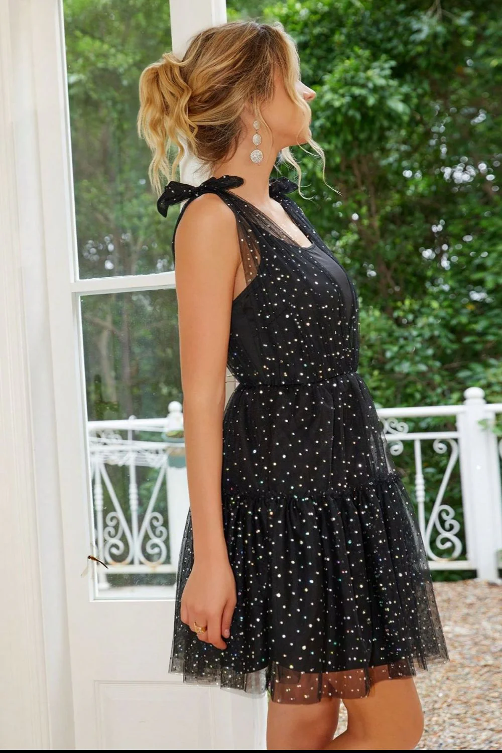 Tied Scoop Neck Mini Cami Dress - Image 5