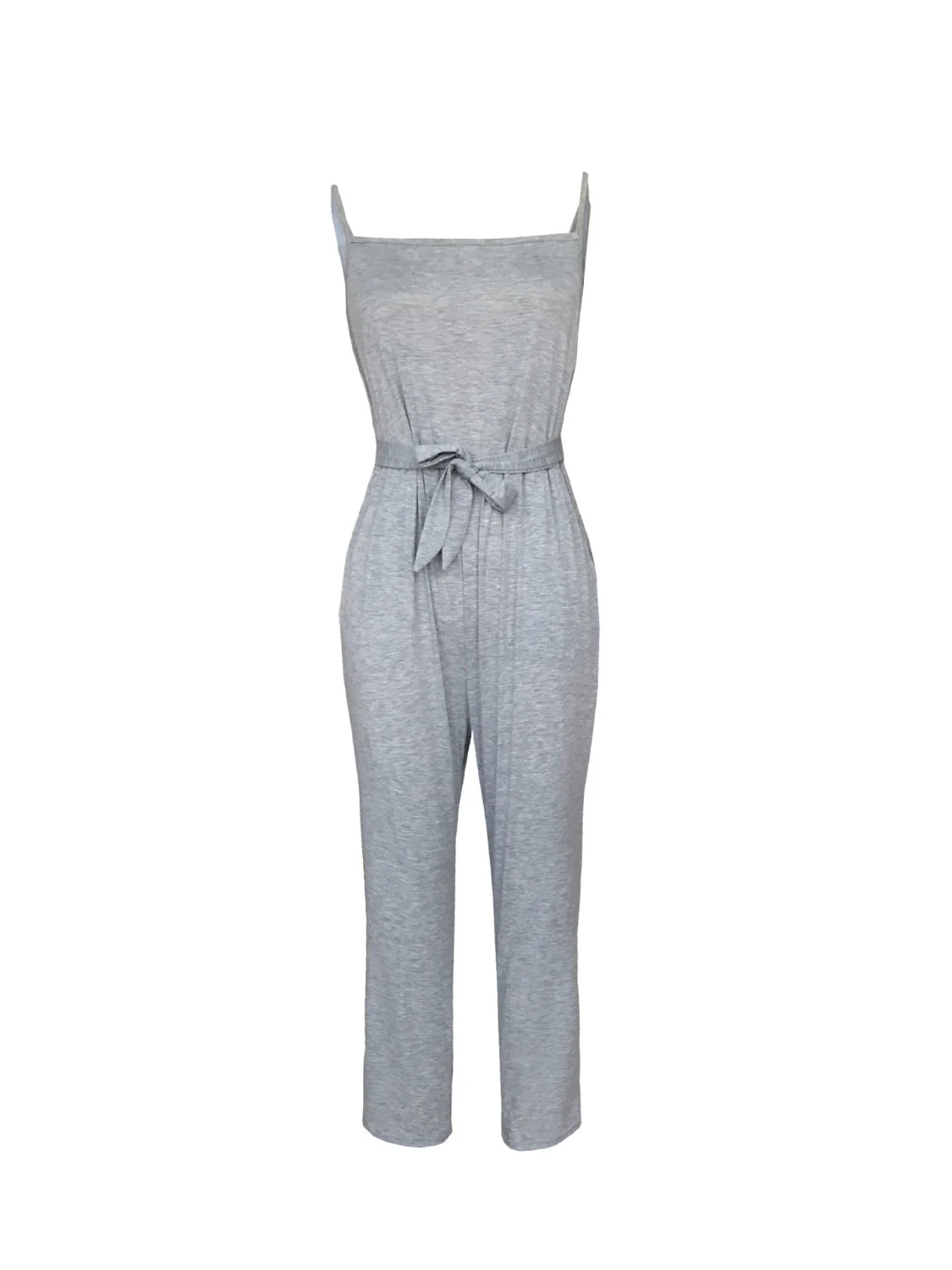 Tied Spaghetti Strap Square Neck Jumpsuit - Image 3