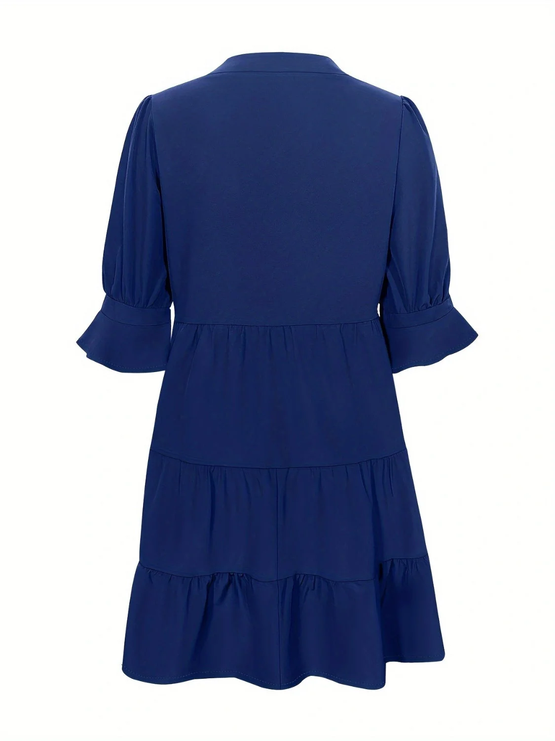 Tiered Notched Half Sleeve Dress - Image 2