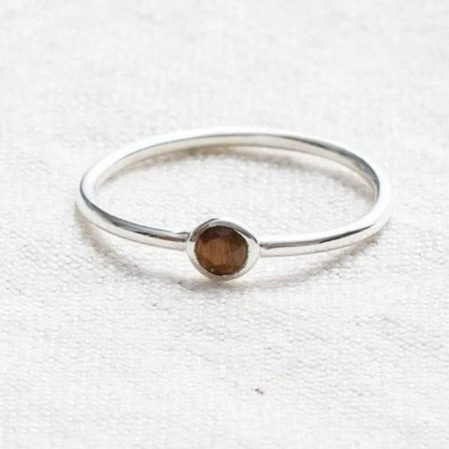 Tiger Eye Silver or Gold Ring by Tiny Rituals - Image 2