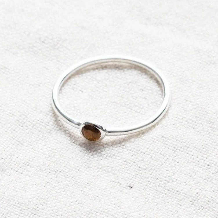 Tiger Eye Silver or Gold Ring by Tiny Rituals - Image 4