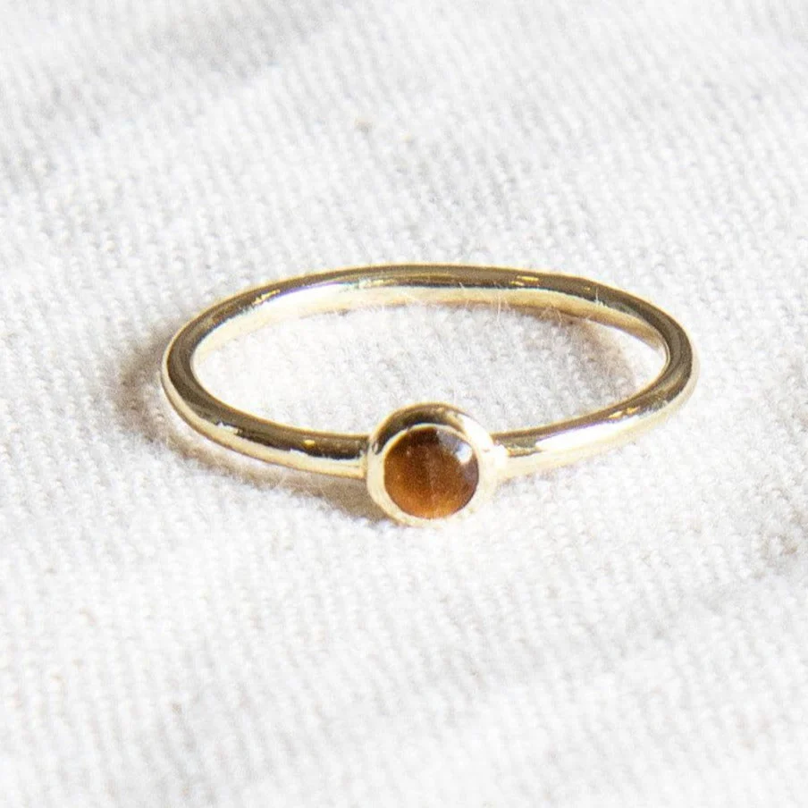 Tiger Eye Silver or Gold Ring by Tiny Rituals - Image 5