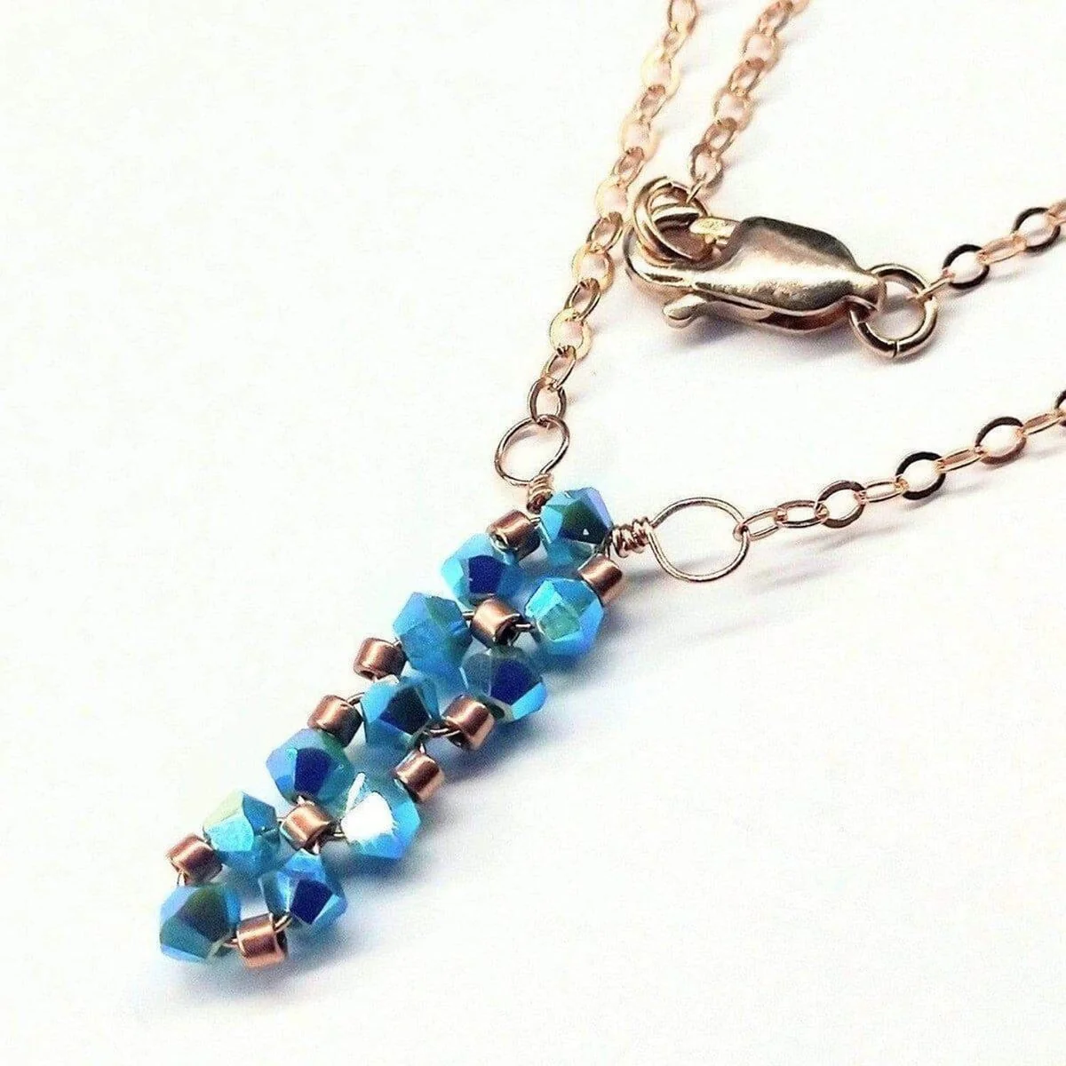 Tiny Super Sparkly Rock Candy Crystal Bar Necklace by Alexa Martha Designs - Image 3
