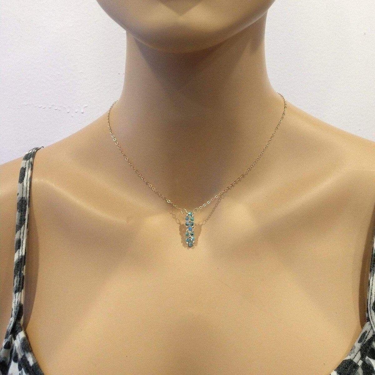 Tiny Super Sparkly Rock Candy Crystal Bar Necklace by Alexa Martha Designs - Image 4