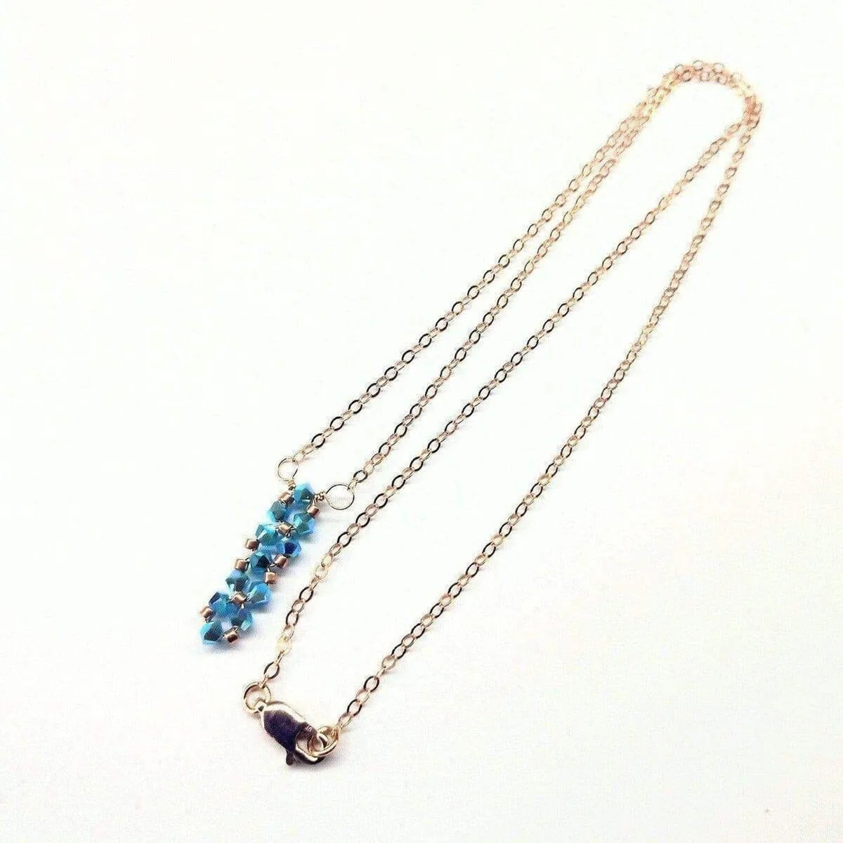 Tiny Super Sparkly Rock Candy Crystal Bar Necklace by Alexa Martha Designs - Image 6