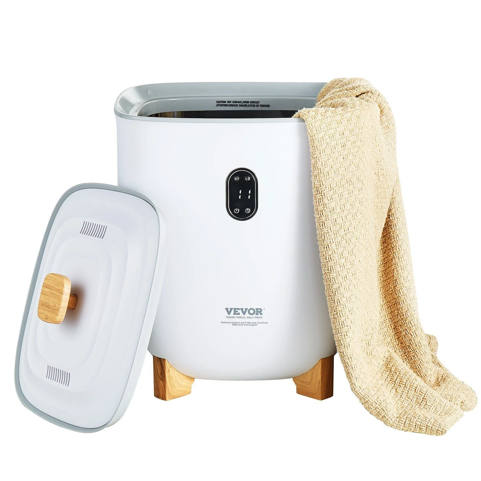 Towel Warmer 25L, Towel Warmer Bucket with 2 Heating Modes, 20/40/60/90 Min Auto Shut Off, Bottom Heating Columns, LED Screen, Large Towel Warmer for Bathroom, Spa, Bathrobe, Blanket & Pajama