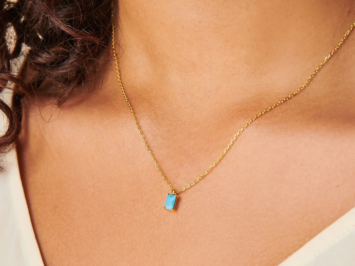 Turquoise Necklace Charm by Little Sky Stone - Image 2
