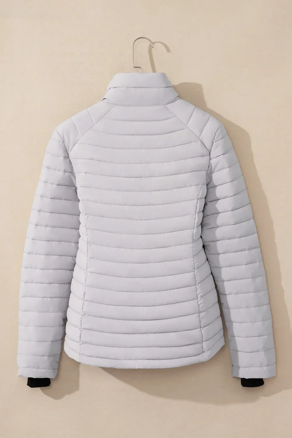 Turtleneck Zip Up Long Sleeve Jacket - Image 4