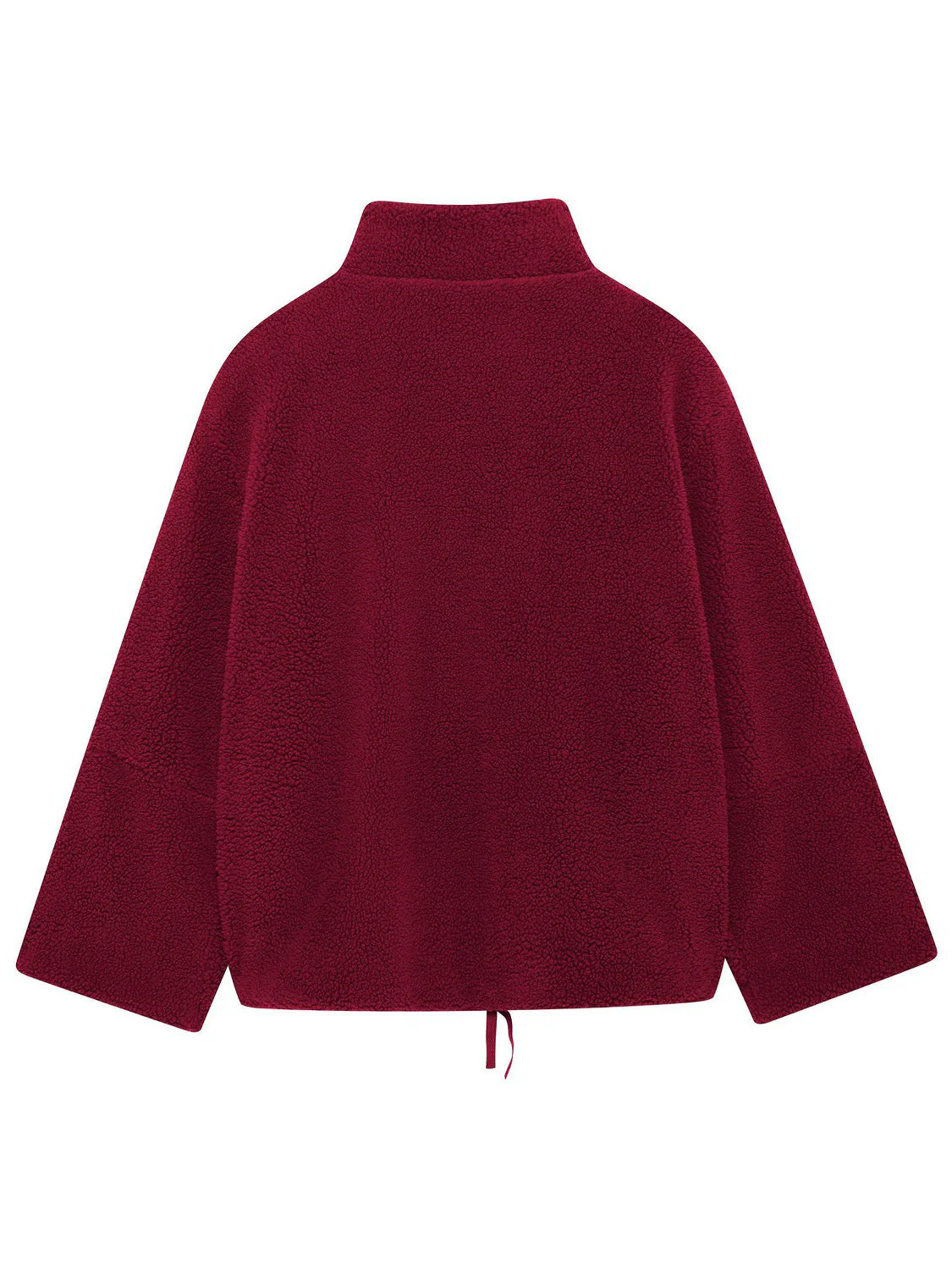 Turtleneck Zip Up Long Sleeve Plush Jacket - Image 11