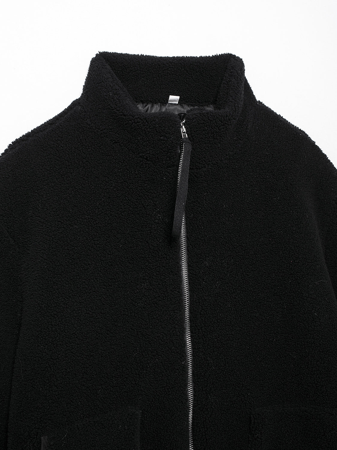 Turtleneck Zip Up Long Sleeve Plush Jacket - Image 21