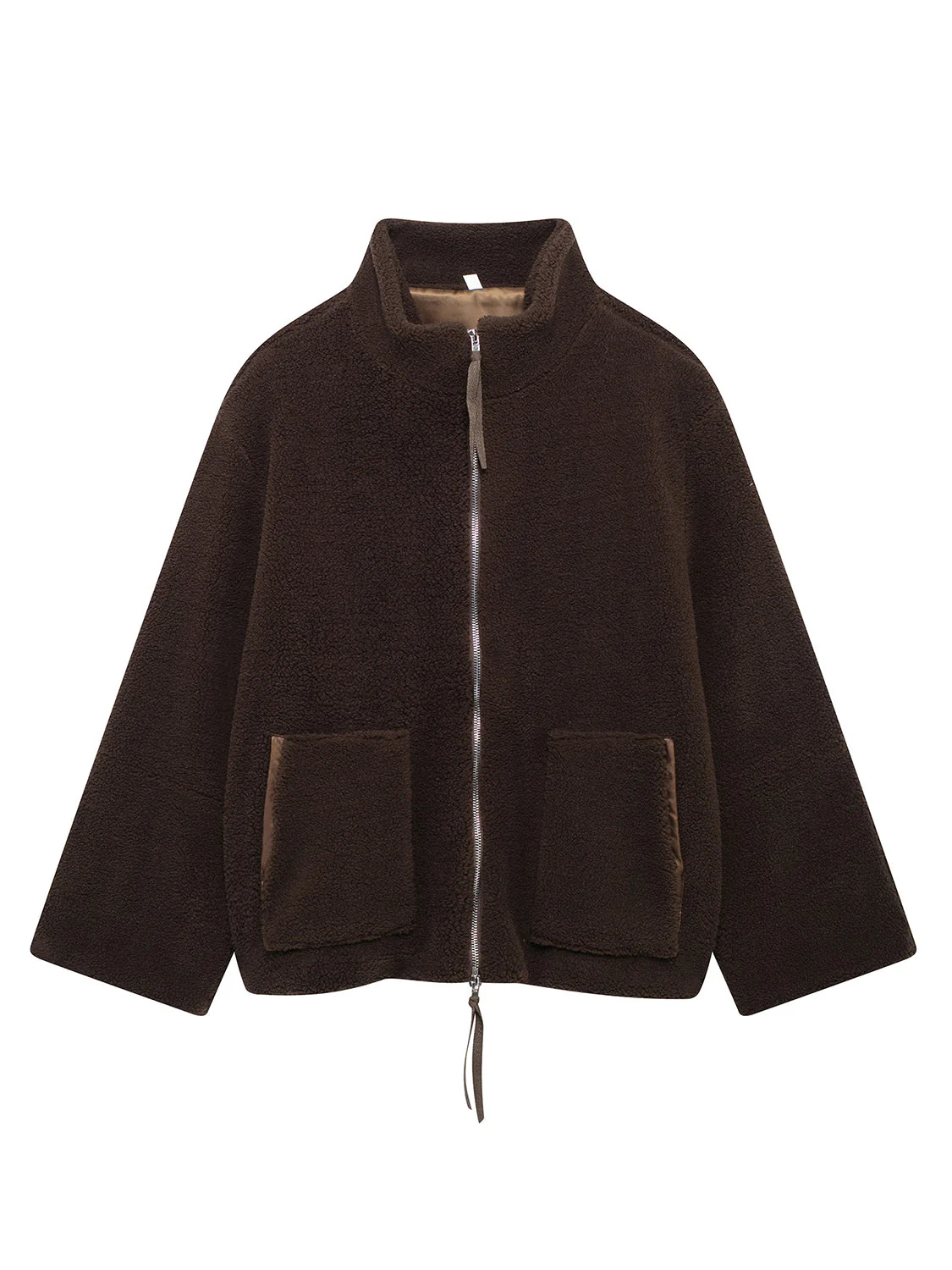 Turtleneck Zip Up Long Sleeve Plush Jacket - Image 29