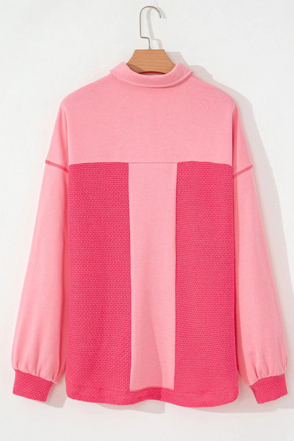Two Tone Button Up Drop Shoulder Shacket - Image 5