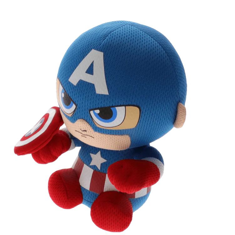 Ty Marvel Beanie Babies: Captain America (Small) - Image 2