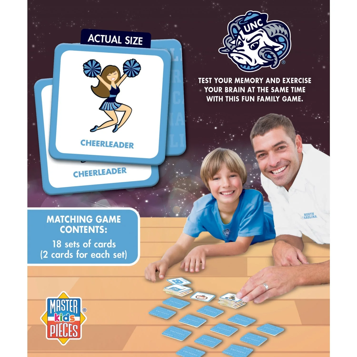 UNC Tar Heels Matching Game by MasterPieces Puzzle Company INC - Image 3