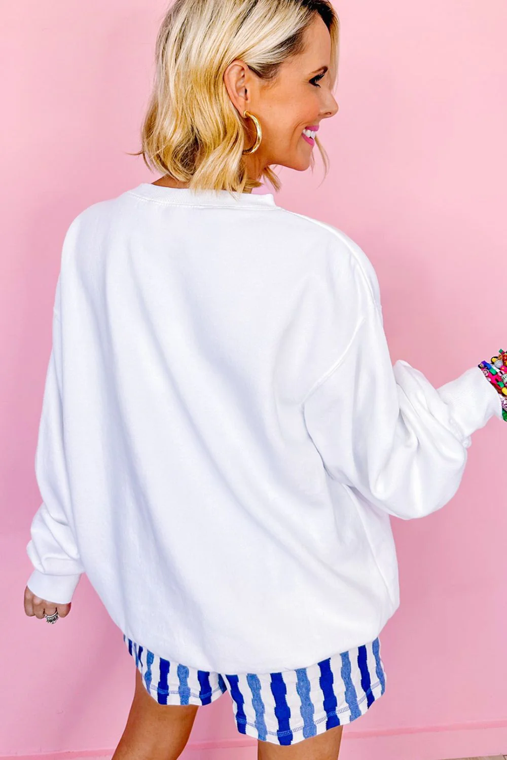 US Flag Round Neck Long Sleeve Sweatshirt - Image 7