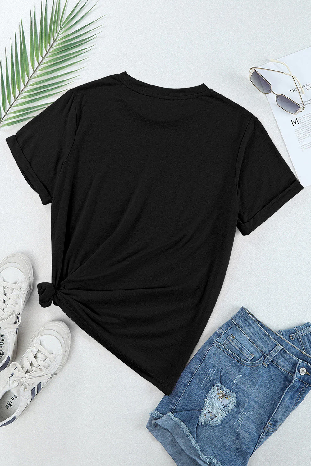US Flag Round Neck Short Sleeve T-Shirt - Image 5