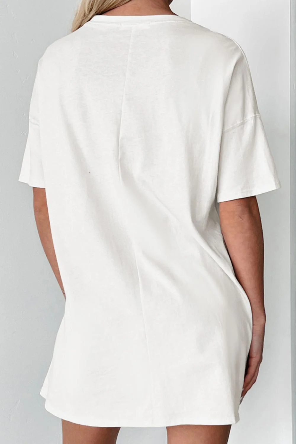 US Flag Star Round Neck Half Sleeve Oversize T-Shirt - Image 3
