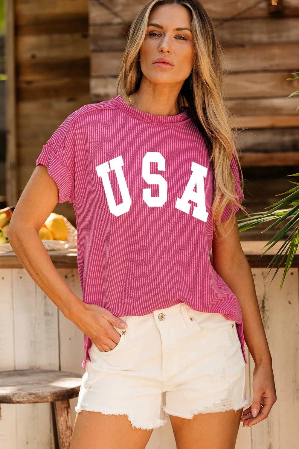 USA Round Neck Short Sleeve T-Shirt - Image 2