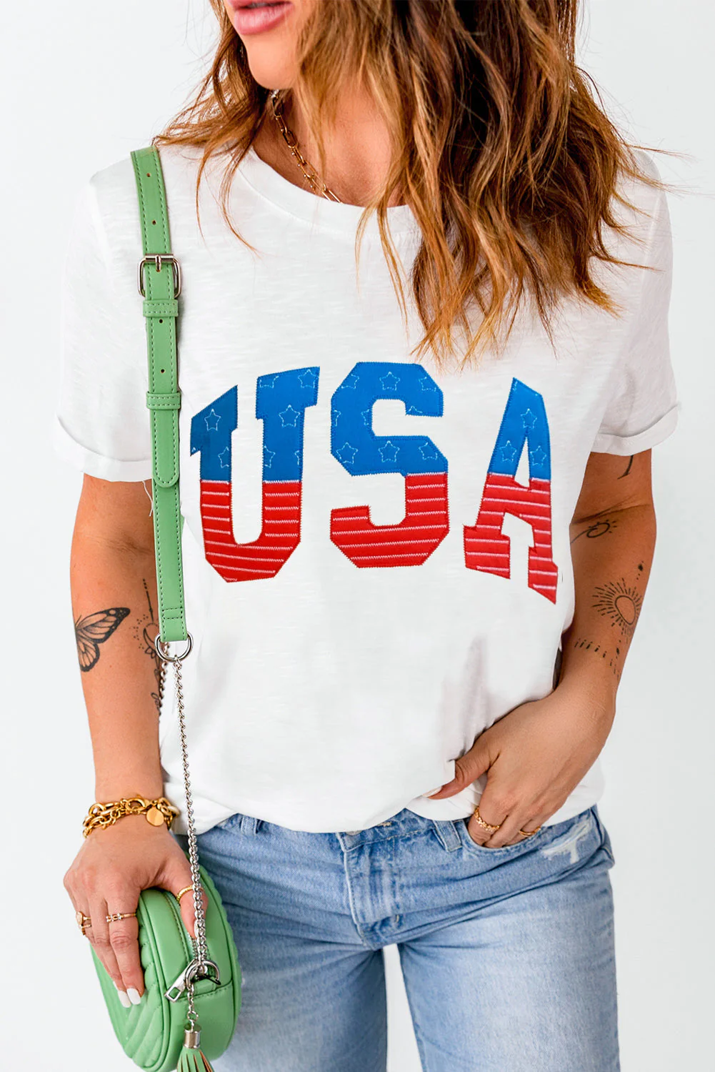 USA Round Neck Short Sleeve T-Shirt - Image 2