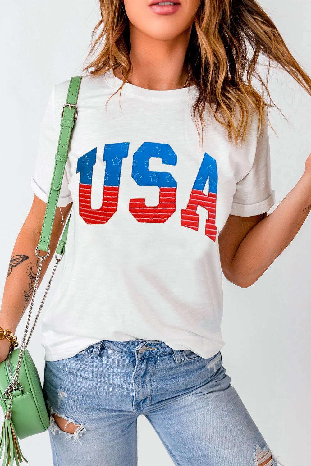 USA Round Neck Short Sleeve T-Shirt - Image 3