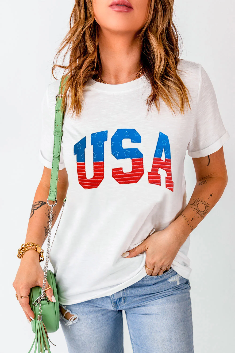 USA Round Neck Short Sleeve T-Shirt - Image 4