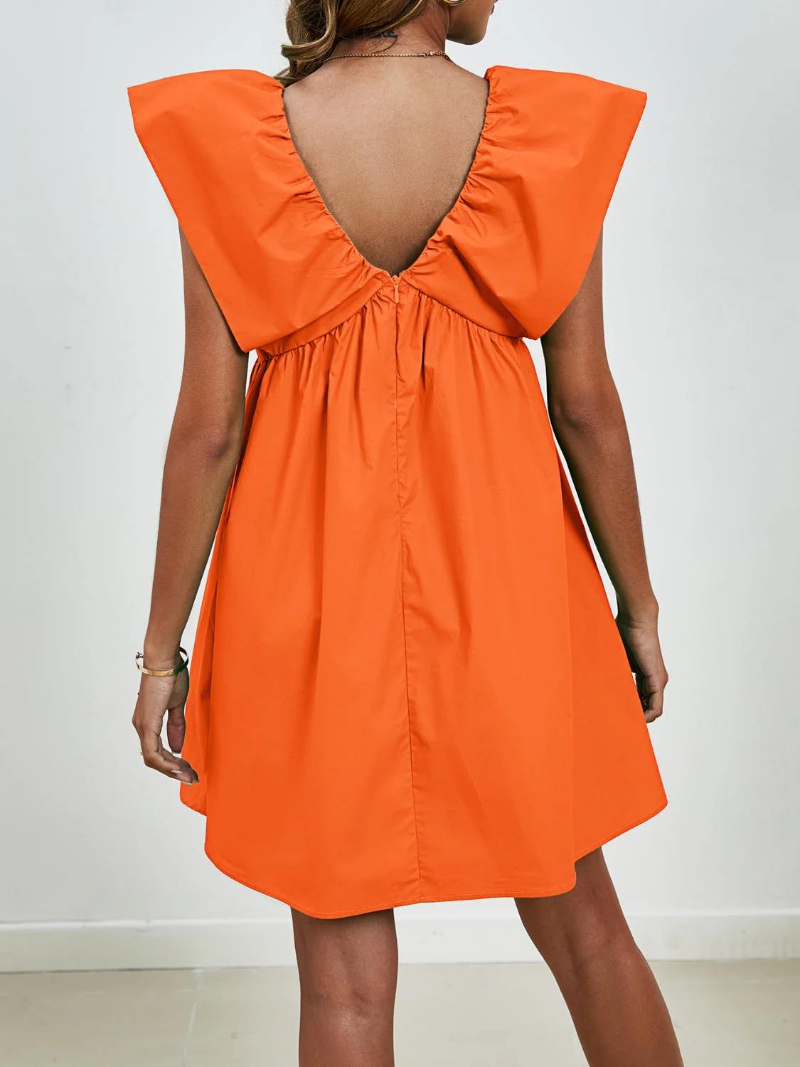 V-Neck Cap Sleeve Mini Dress - Image 6