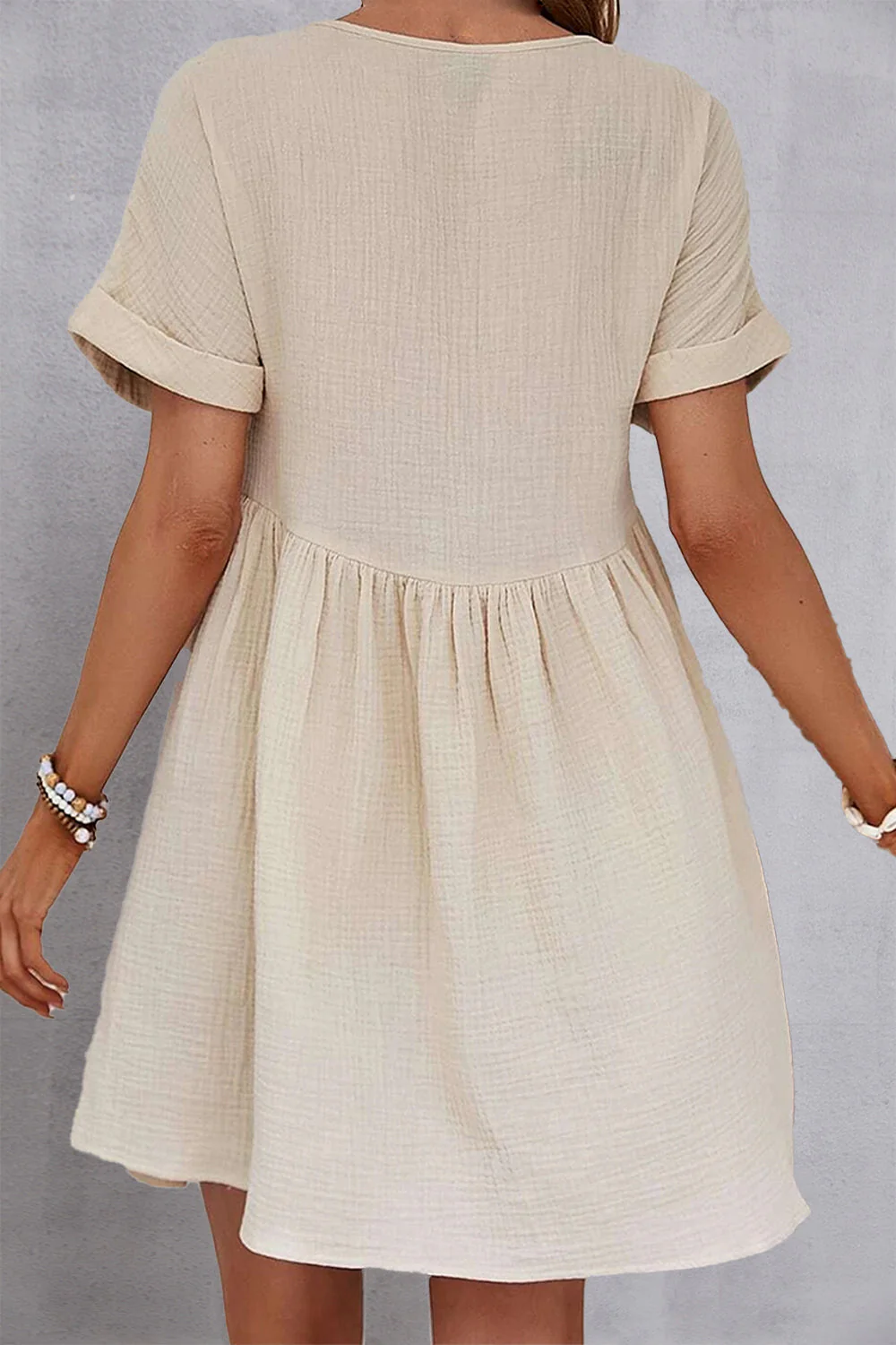 V-Neck Short Sleeve Dress - Image 3