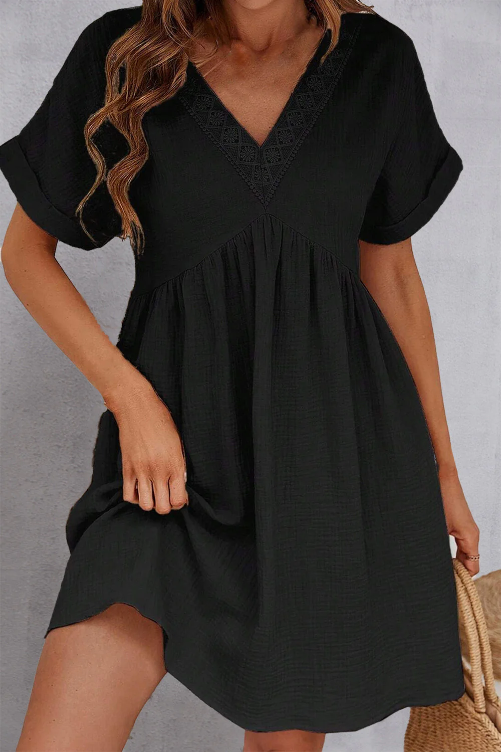 V-Neck Short Sleeve Dress - Image 4