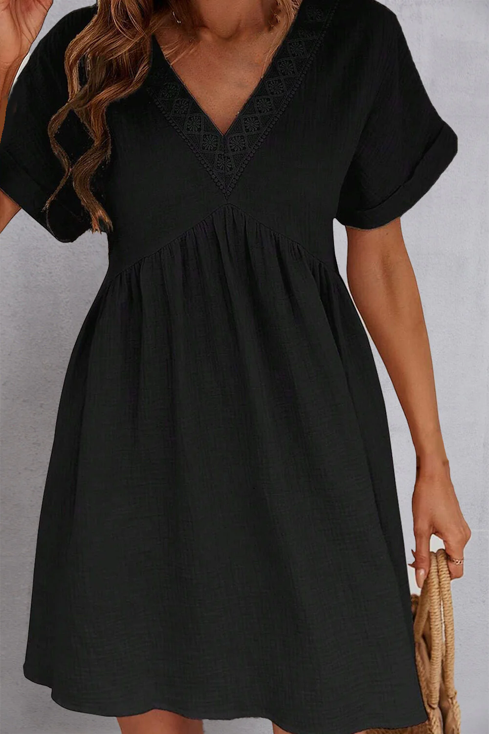 V-Neck Short Sleeve Dress - Image 5