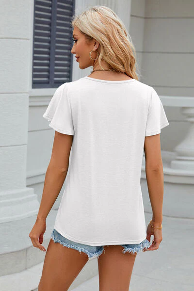 V-Neck Short Sleeve T-Shirt - Image 12