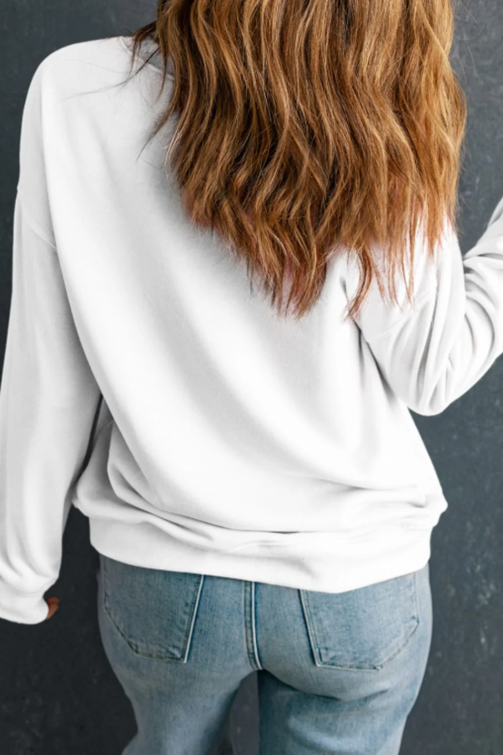 Valentine's Day Heart Round Neck Long Sleeve Sweatshirt - Image 3