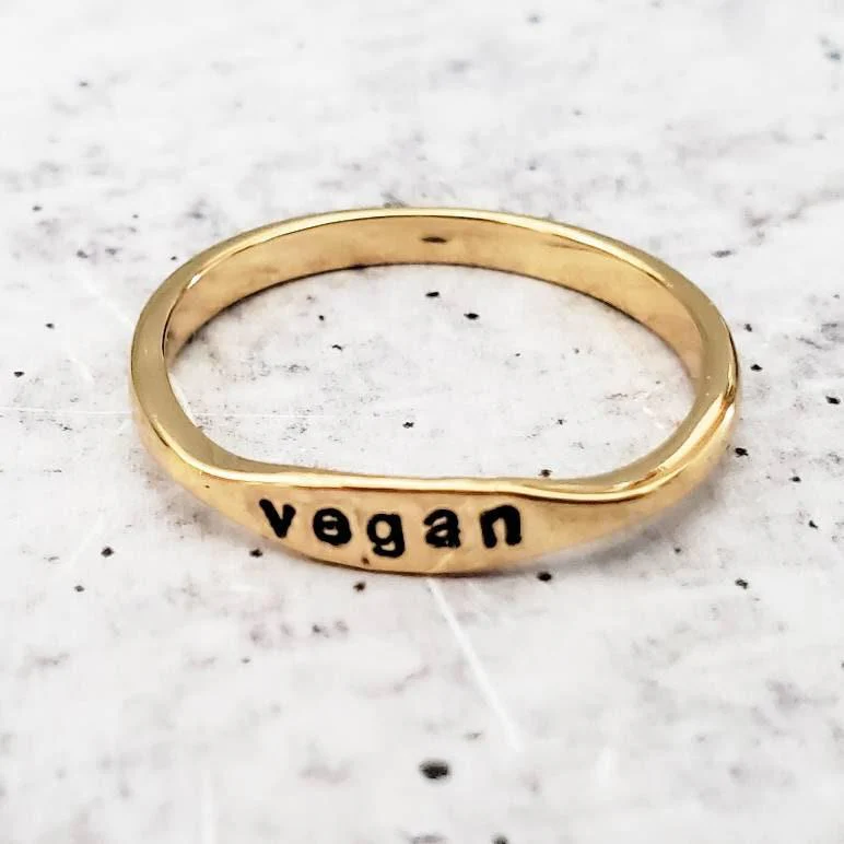 Vegan Dainty Gold Ring by Salt and Sparkle - Image 2
