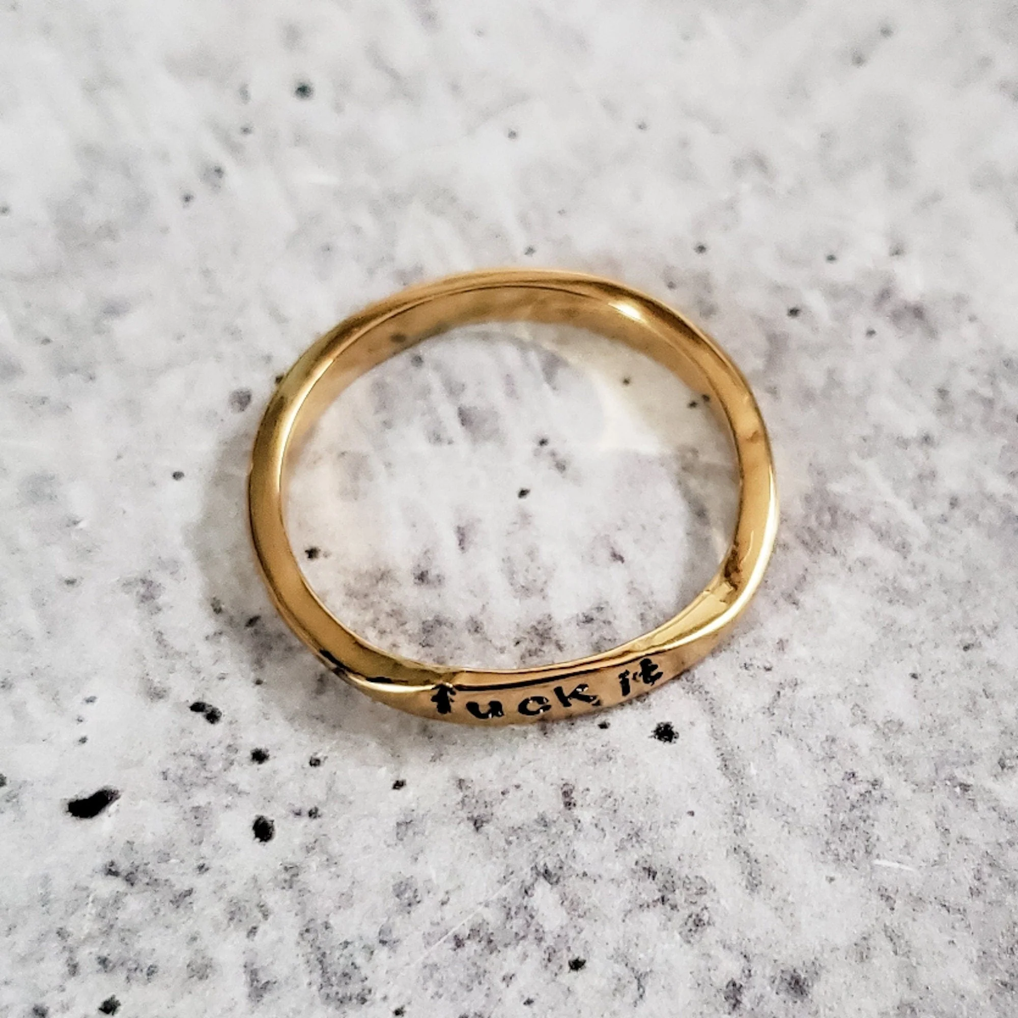 Vegan Dainty Gold Ring by Salt and Sparkle - Image 4