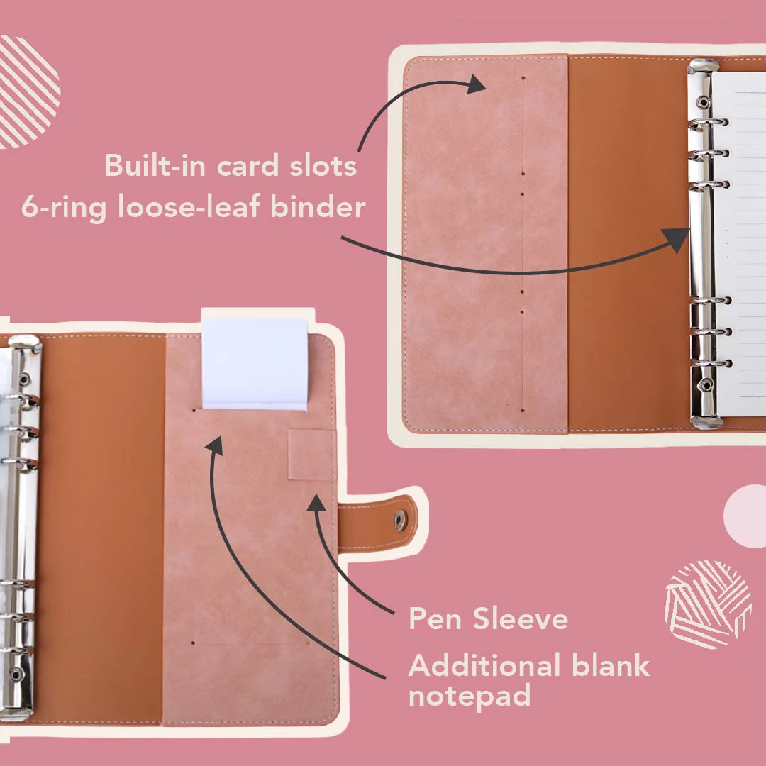 Vegan Leather Organizational Notebook/Journal A5/A6 (3 Paper Options) by Multitasky - Image 16