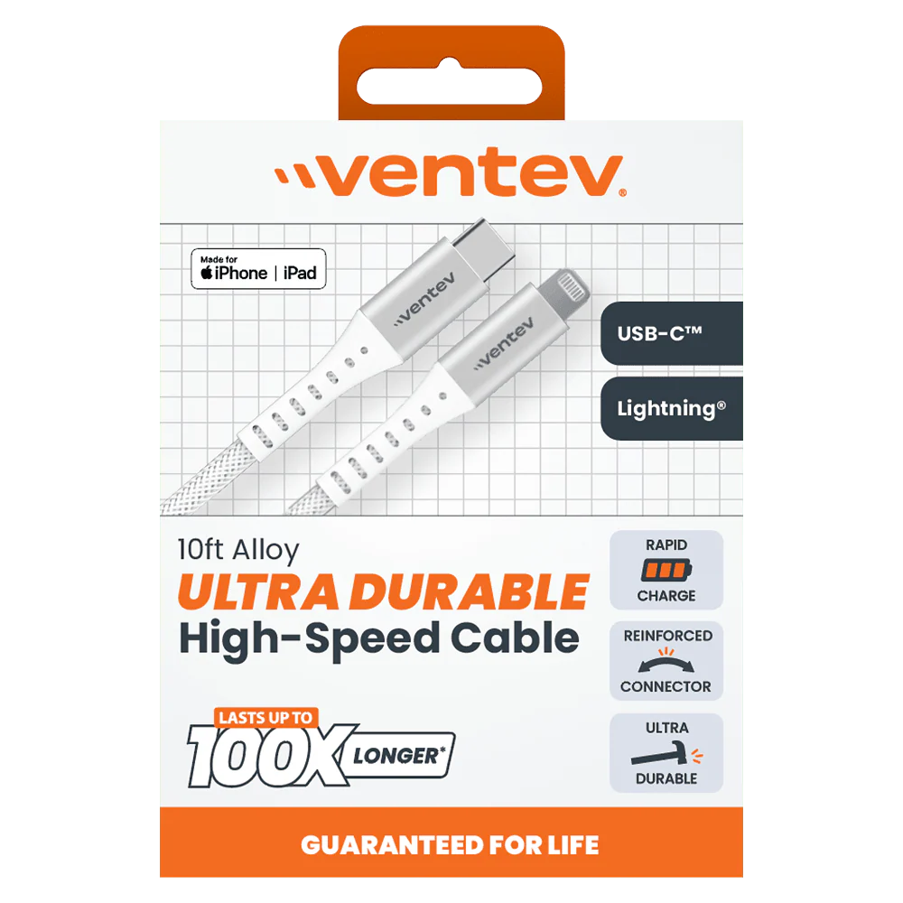 Ventev Chargesync Alloy USB C to Apple Lightning 10ft by Ventev - Image 4
