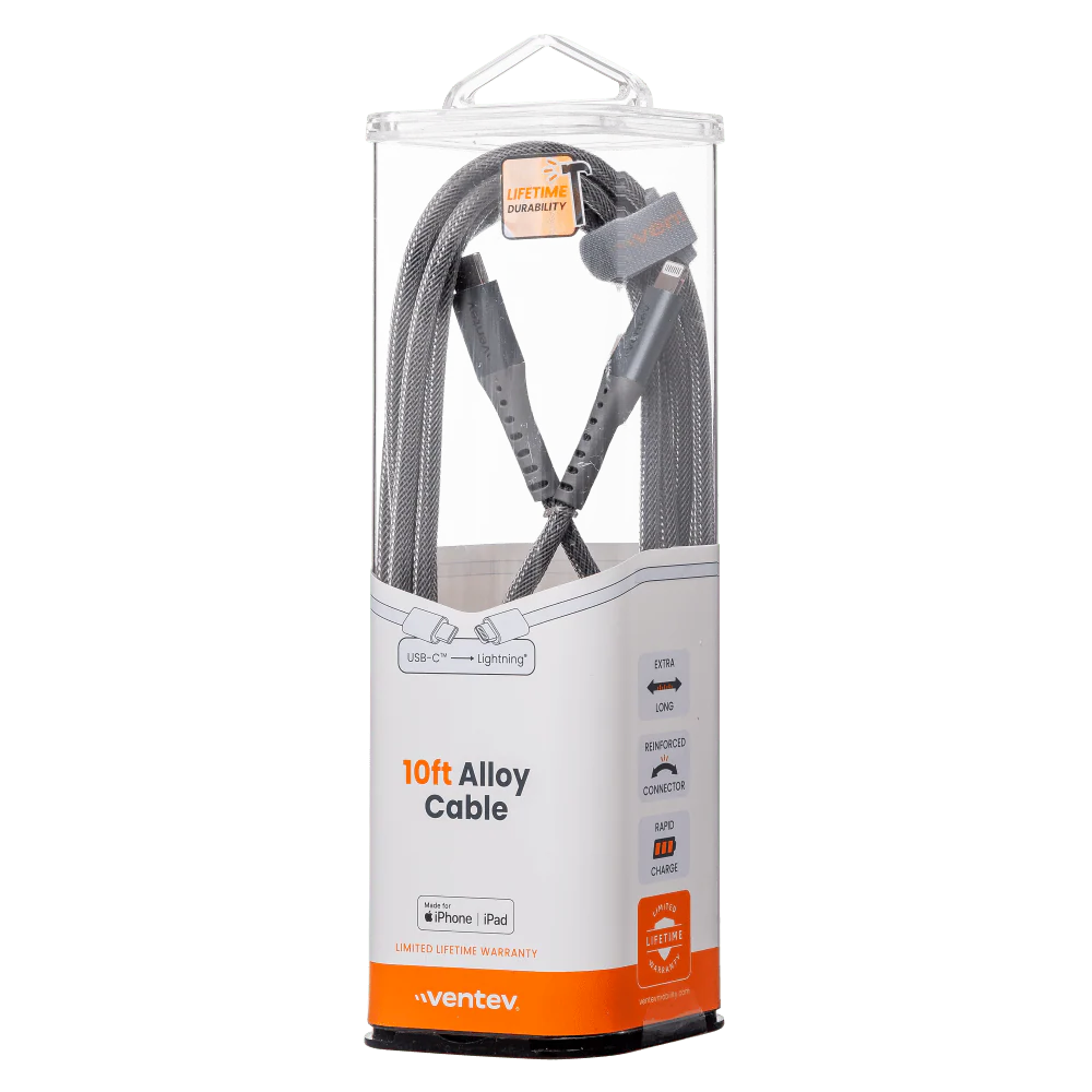 Ventev Chargesync Alloy USB C to Apple Lightning Cable 10ft by Ventev - Image 7