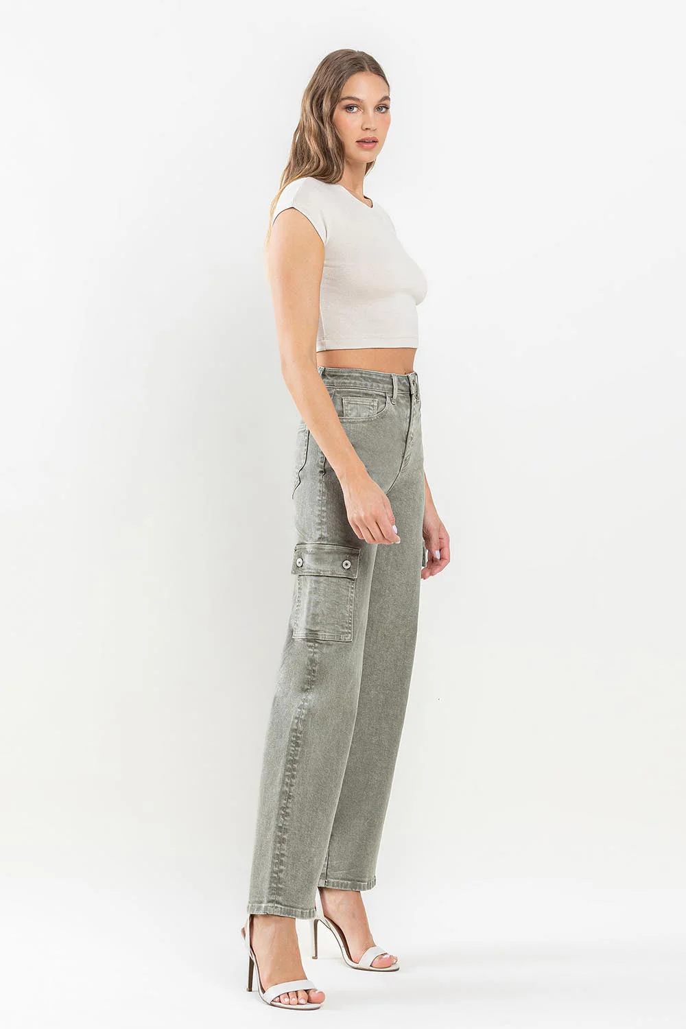 Vervet by Flying Monkey 90's Super High Rise Cargo Jeans - Image 10
