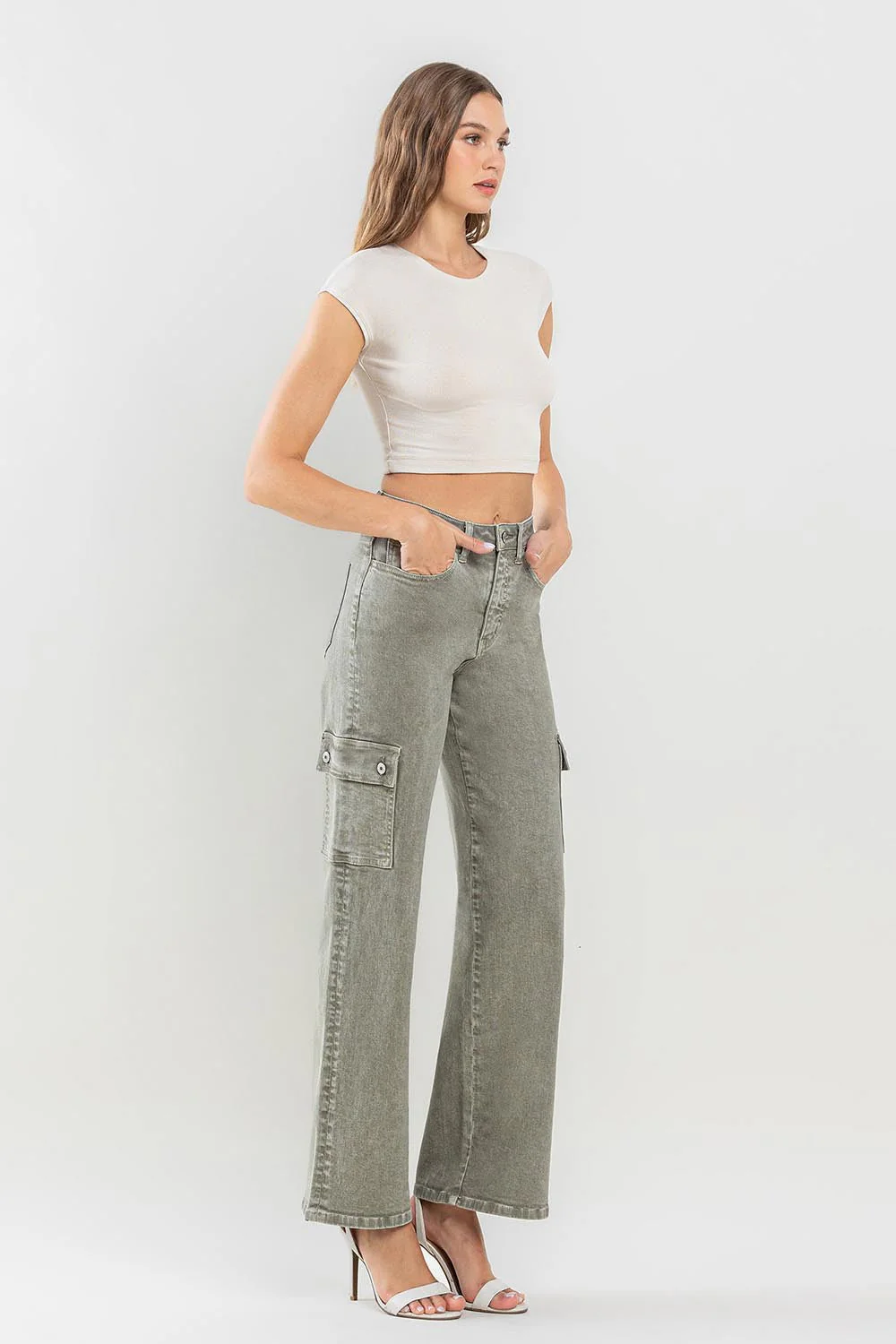 Vervet by Flying Monkey 90's Super High Rise Cargo Jeans - Image 11