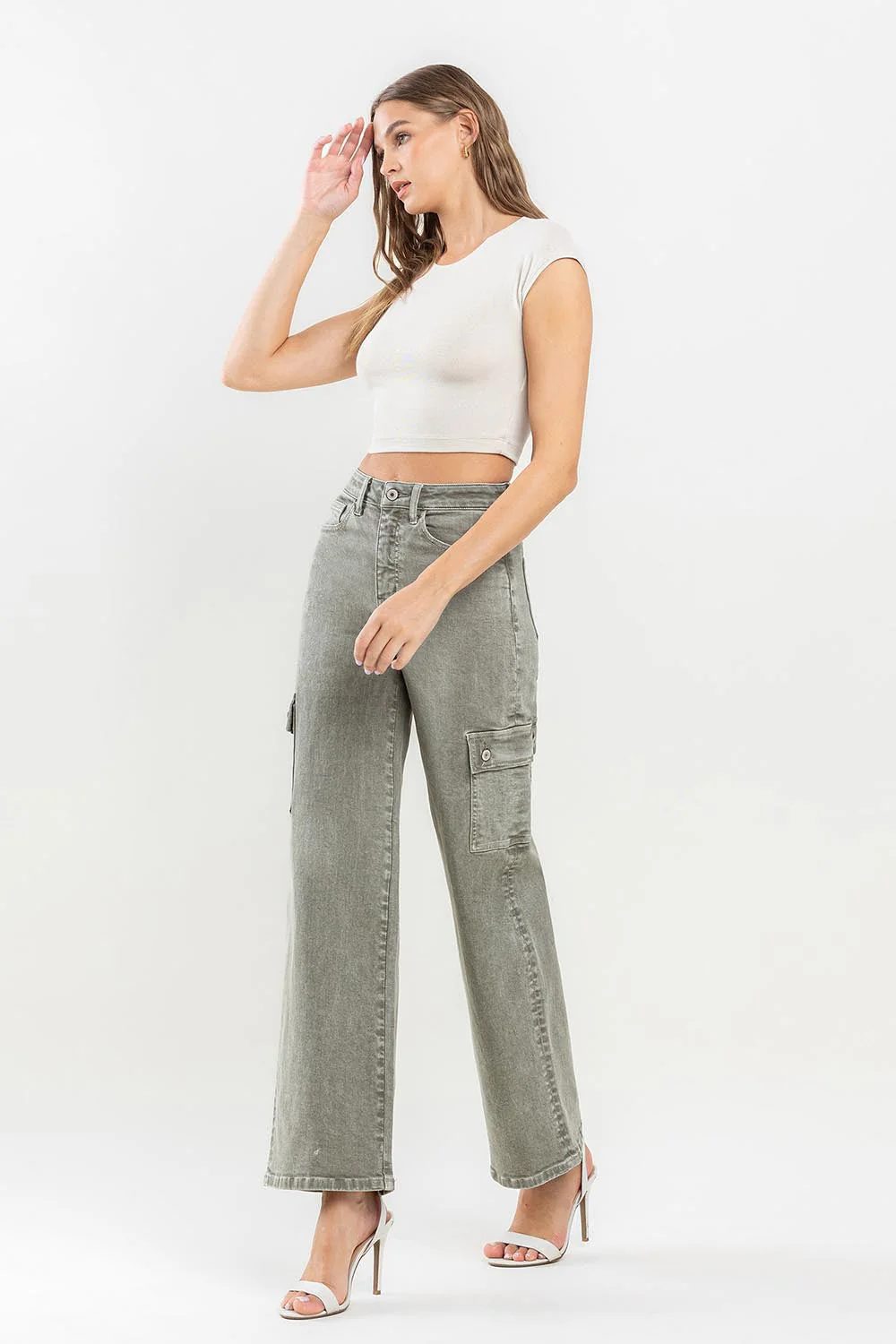 Vervet by Flying Monkey 90's Super High Rise Cargo Jeans - Image 5