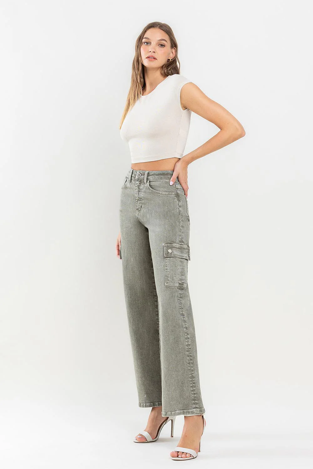 Vervet by Flying Monkey 90's Super High Rise Cargo Jeans - Image 6