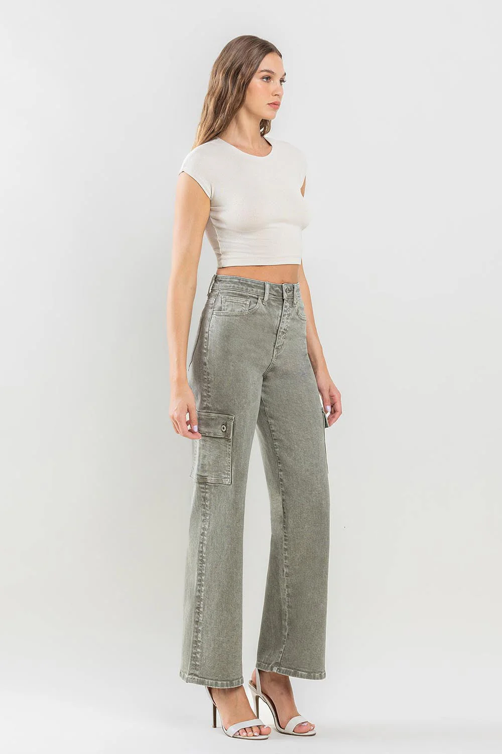Vervet by Flying Monkey 90's Super High Rise Cargo Jeans - Image 7