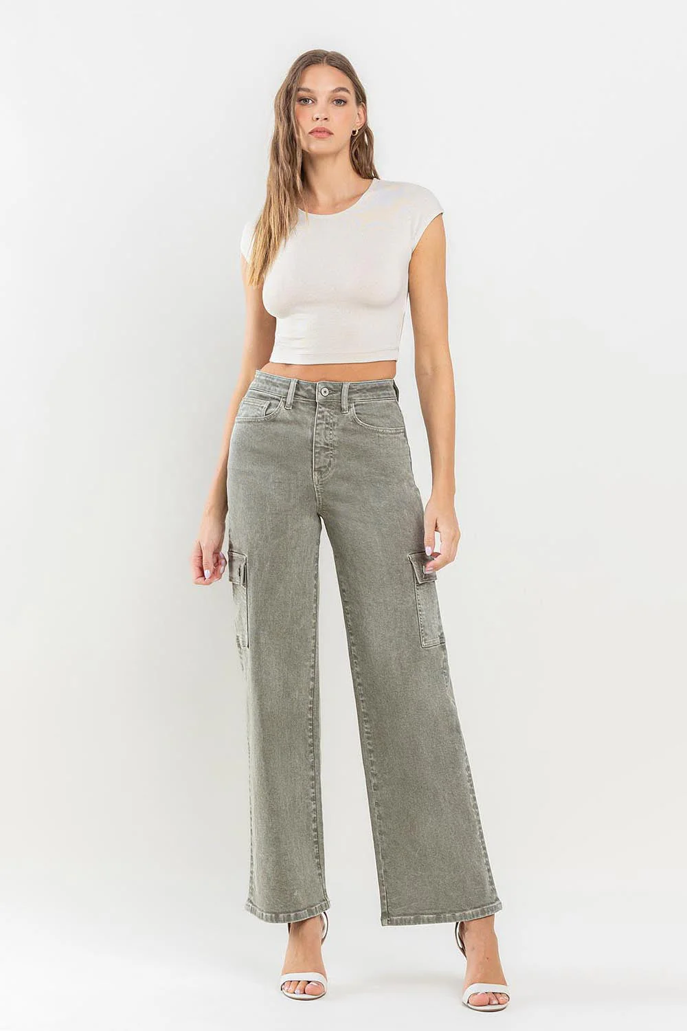 Vervet by Flying Monkey 90's Super High Rise Cargo Jeans - Image 8