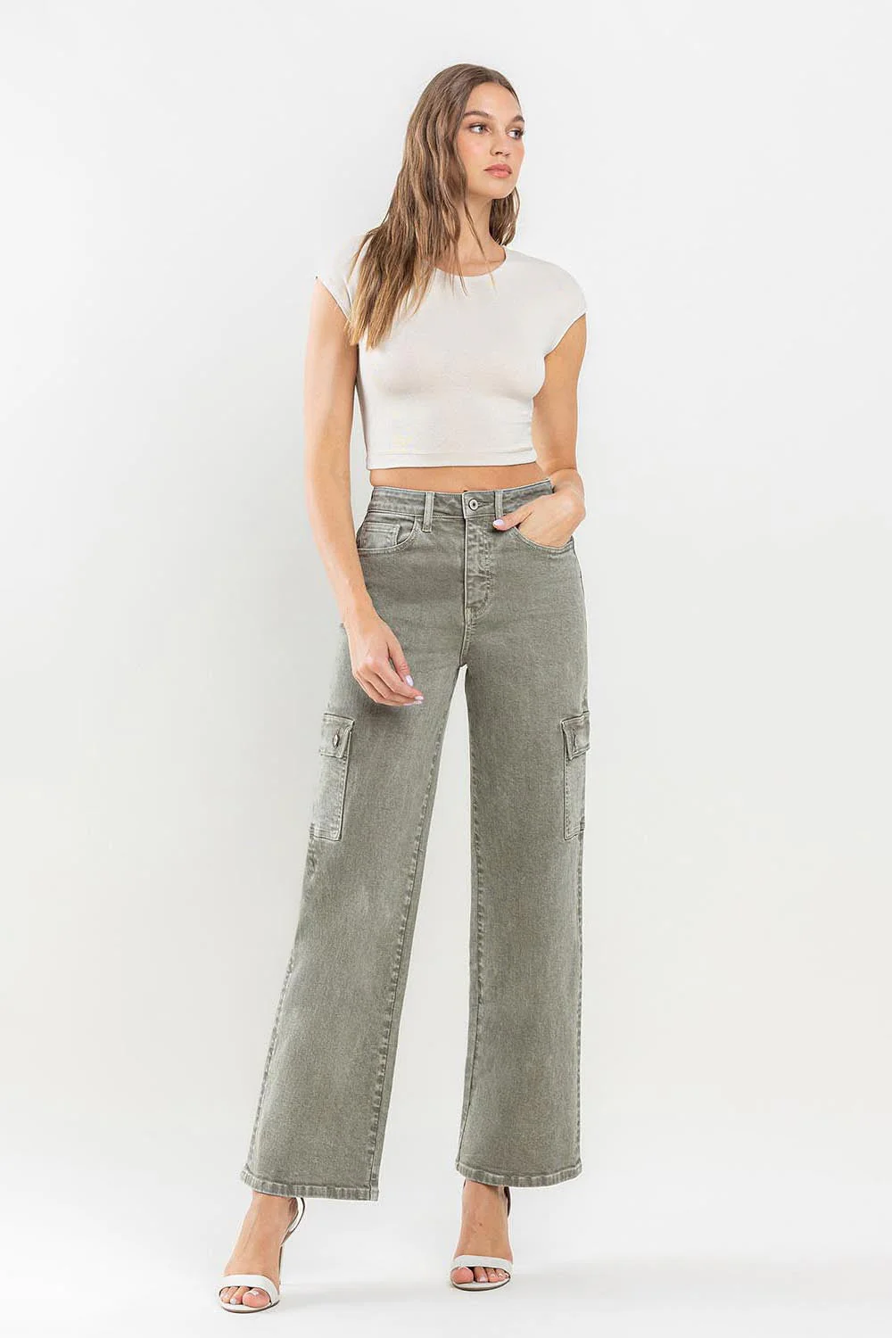 Vervet by Flying Monkey 90's Super High Rise Cargo Jeans - Image 9