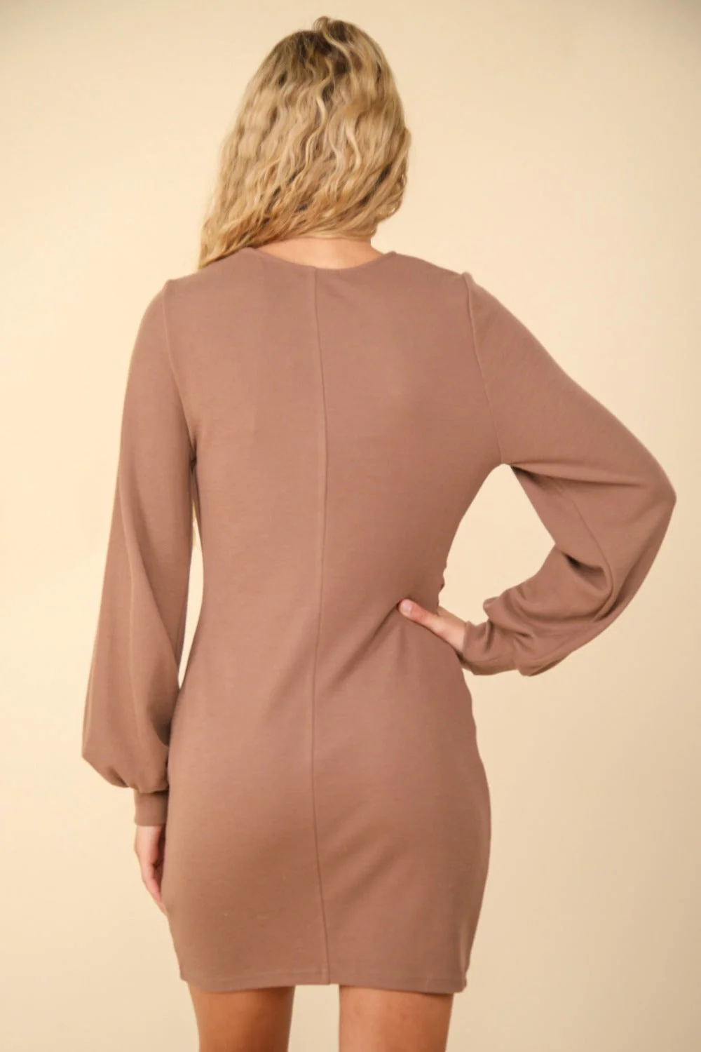 VERY J Ruched Detail Bodycon Mini Dress - Image 2